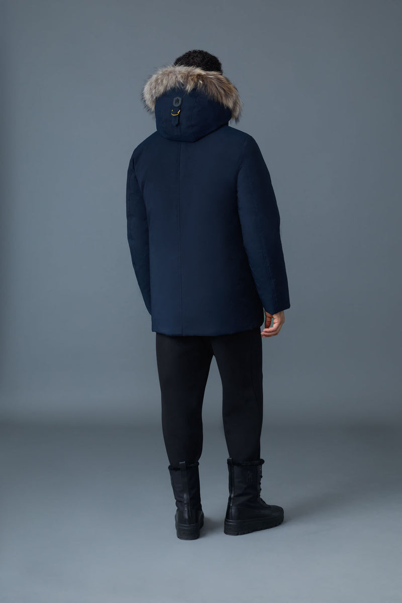 MACKAGE EDWARD-F 2-in-1 down parka with hooded bib and natural fur for men