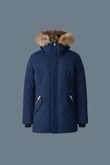 Mackage Edward 2-in-1 Down Parka with Hooded Bib and Natural Fur for Men