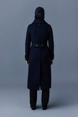 Mackage Elodie Navy Wool and cashmere Tailored Coat