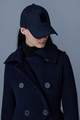 Mackage Elodie Navy Wool and cashmere Tailored Coat