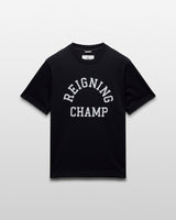 Reigning Champ Midweight Jersey Arch Logo T-Shirt in Black