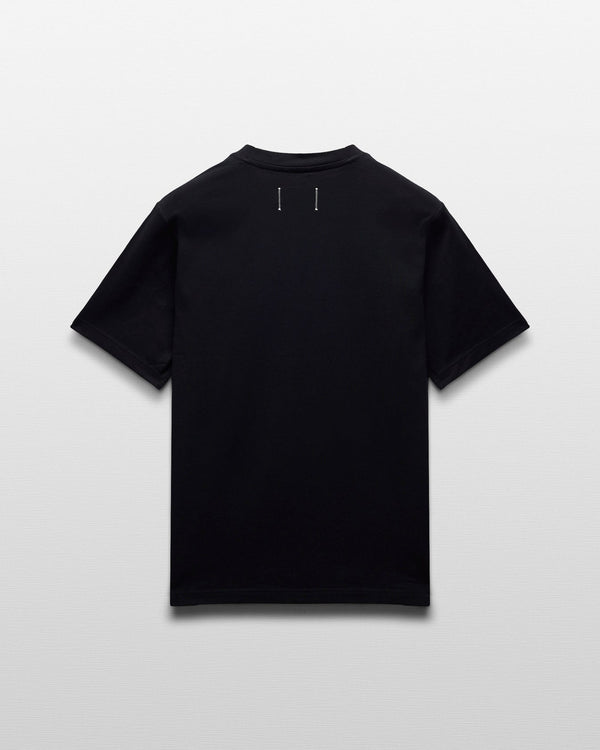 Reigning Champ Midweight Jersey Arch Logo T-Shirt in Black