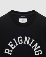 Reigning Champ Midweight Jersey Arch Logo T-Shirt in Black