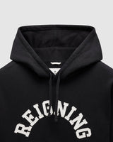 Reigning Champ Midweight Terry Arch Logo Hoodie in Black