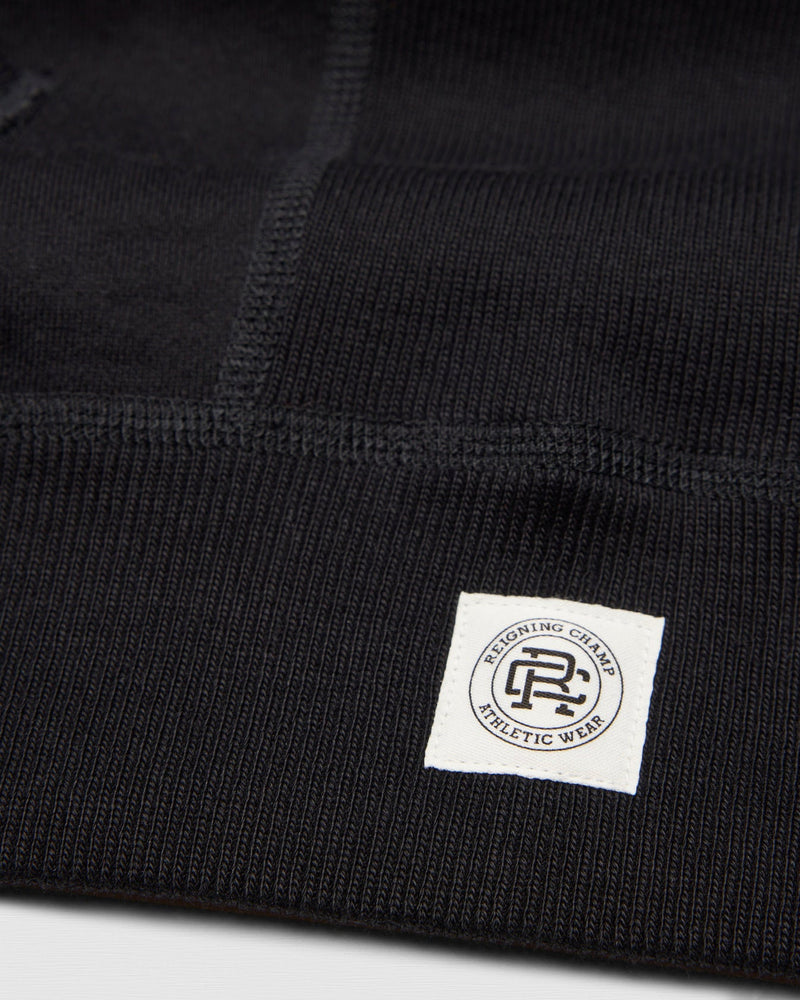 Reigning Champ Midweight Terry Arch Logo Hoodie in Black