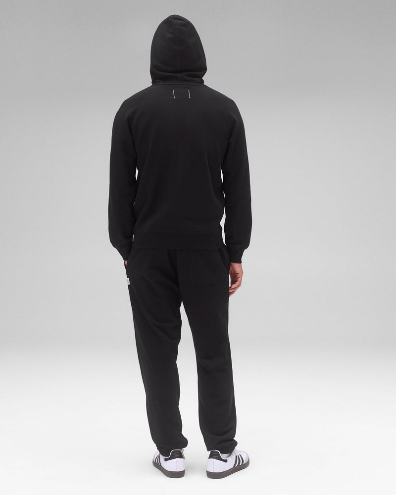 Reigning Champ Midweight Terry Arch Logo Hoodie in Black