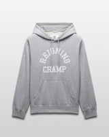 Reigning Champ Migweight Terry Arch Logo Hoodie in Heather Grey