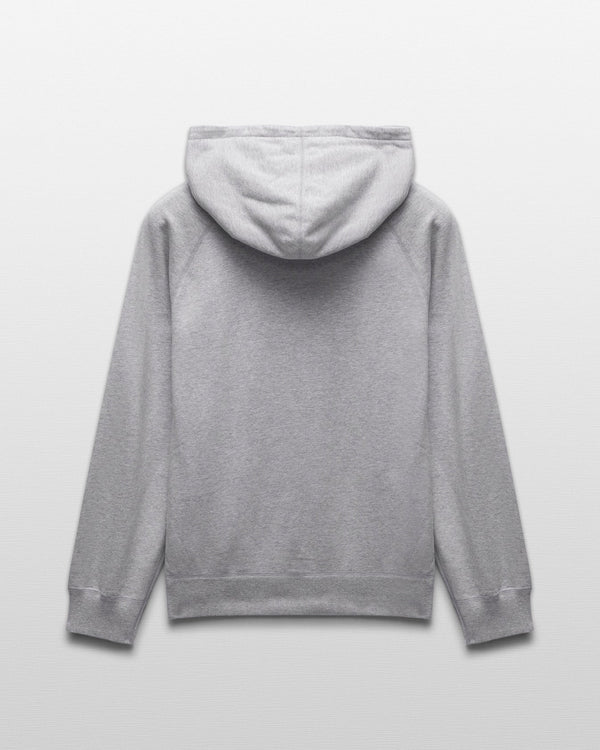 Reigning Champ Migweight Terry Arch Logo Hoodie in Heather Grey