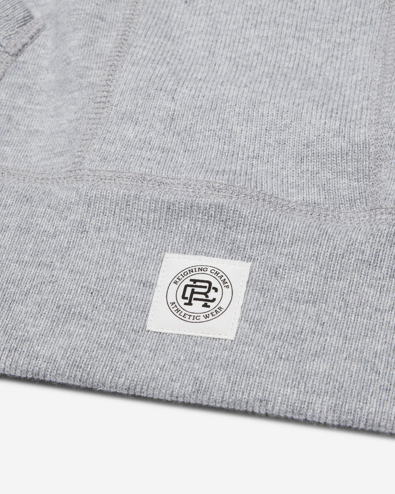 Reigning Champ Migweight Terry Arch Logo Hoodie in Heather Grey