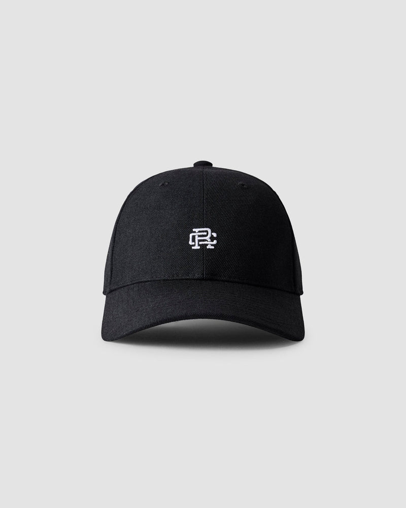 Reigning Champ Monogram 6 Panel Cap in Black