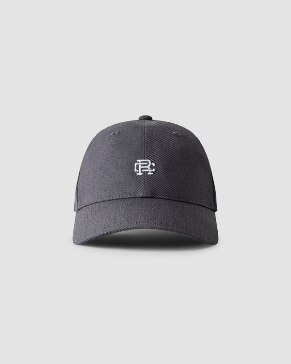 Reigning Champ Monogram 6 Panel Cap in Carbon