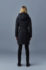 Mackage Farren Black Down Coat with Removable Hood