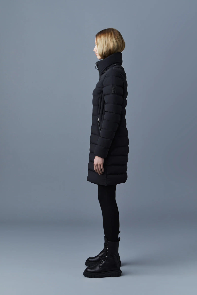 Mackage Farren Black Down Coat with Removable Hood