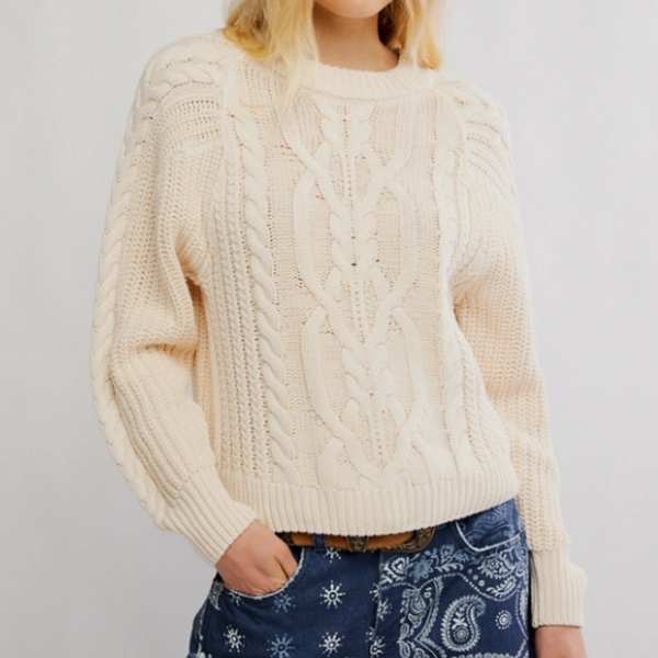 Free People FRANKIE CABLE SWEATER