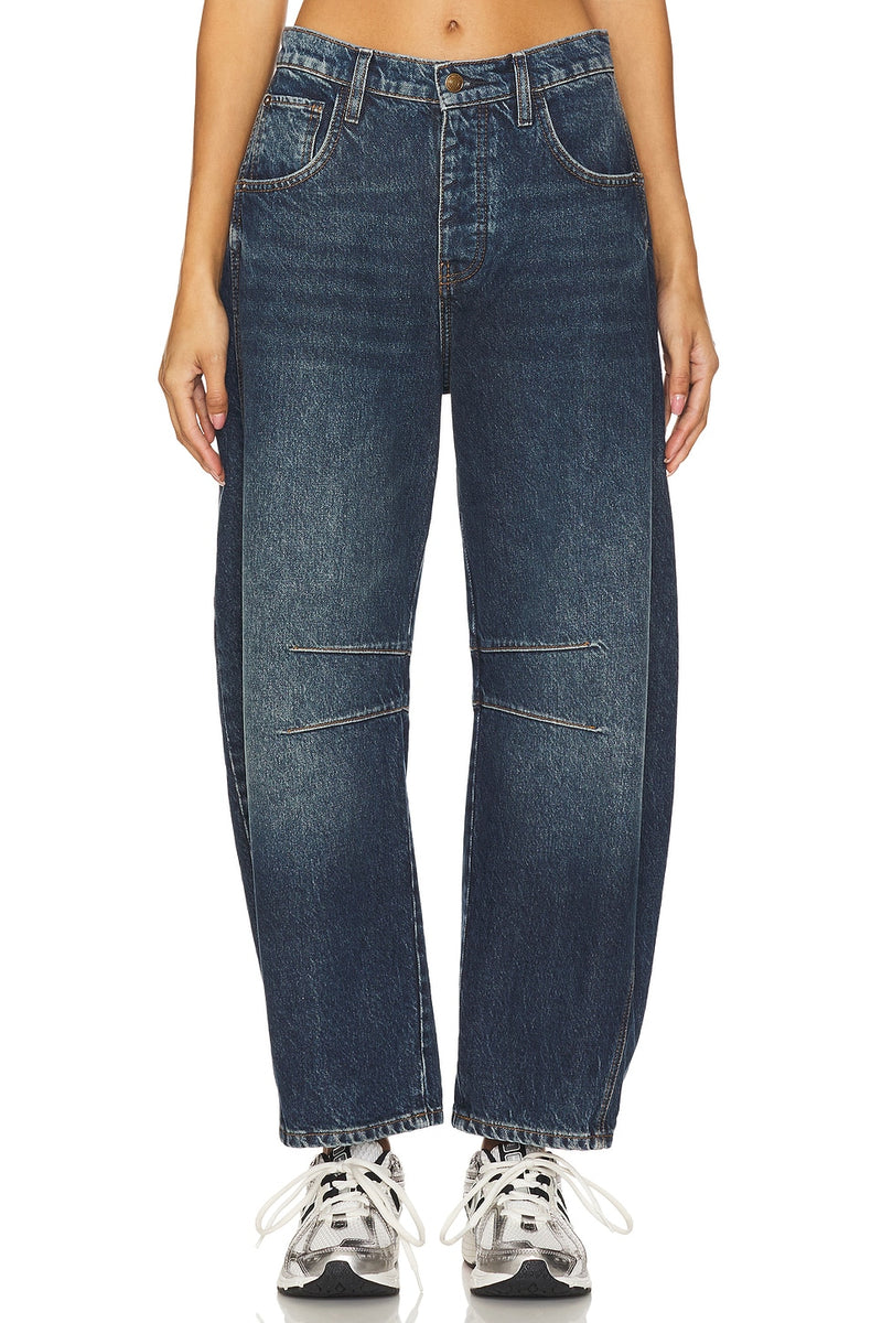 Free People Good Luck Mid Rise Barrel Jeans