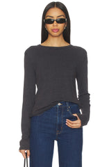 FREE PEOPLE x We The Free Nova Tee Long Sleeve In Peacoat