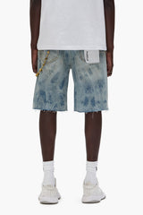 Purple Mixed Paint Shorts