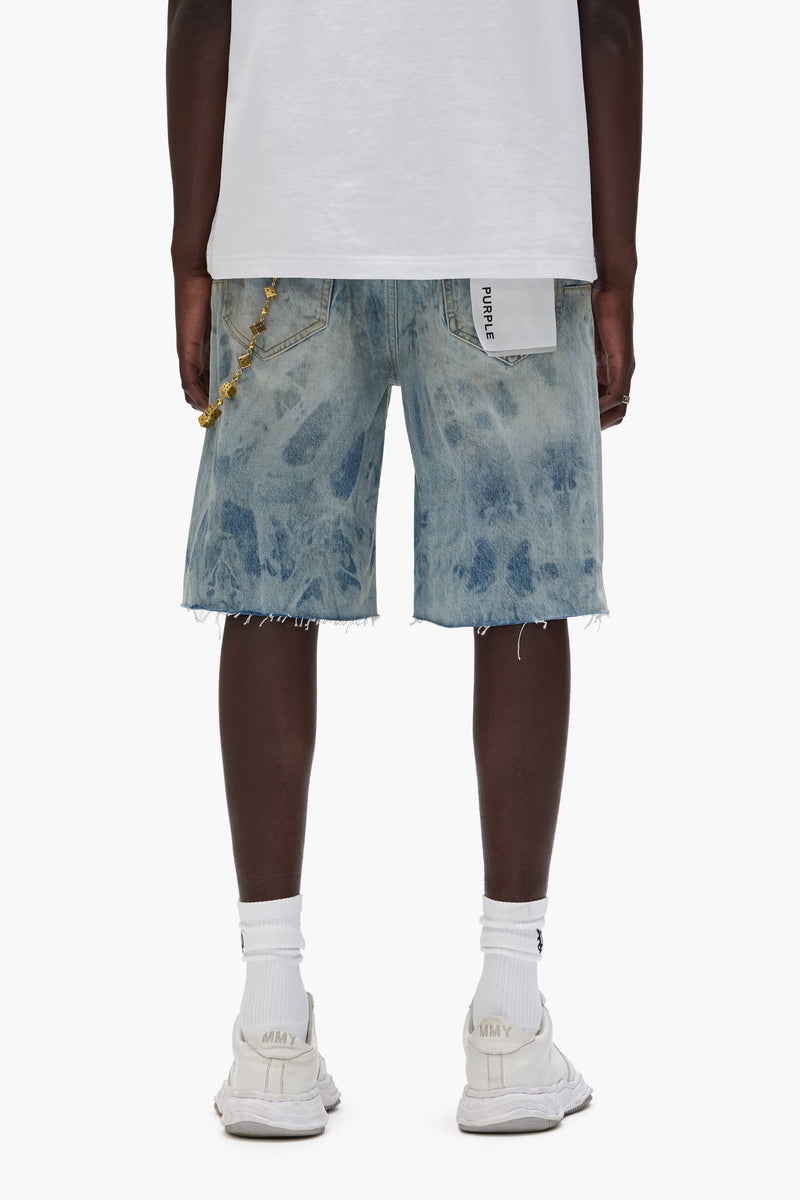 Purple Mixed Paint Shorts