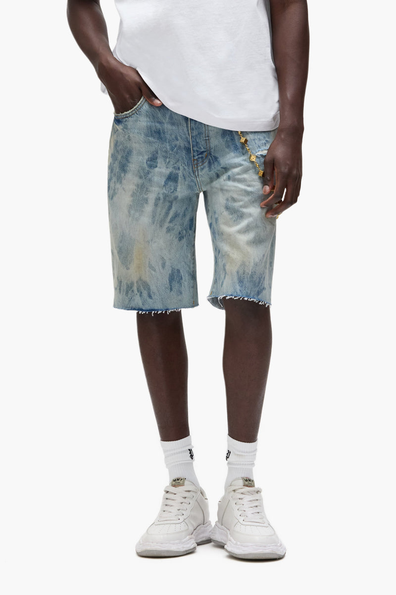 Purple Mixed Paint Shorts