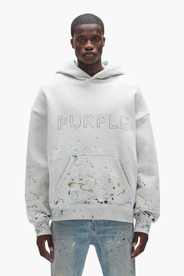 Purple Studded Gothic Camo Hoodie