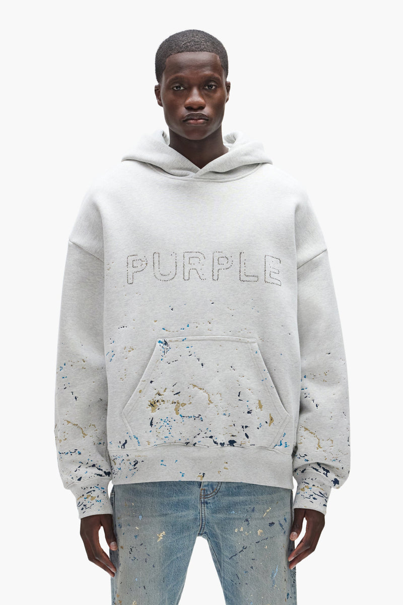 Purple Studded Gothic Camo Hoodie