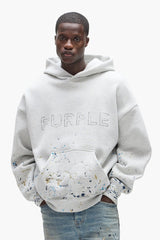 Purple Studded Gothic Camo Hoodie