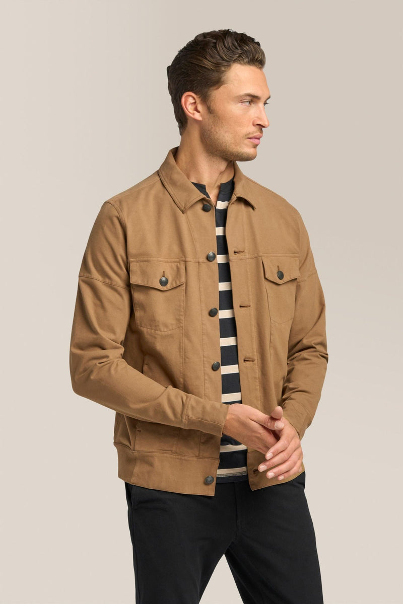 Good Man Brand Flex Pro Jersey Jean Jacket- Brown Olive