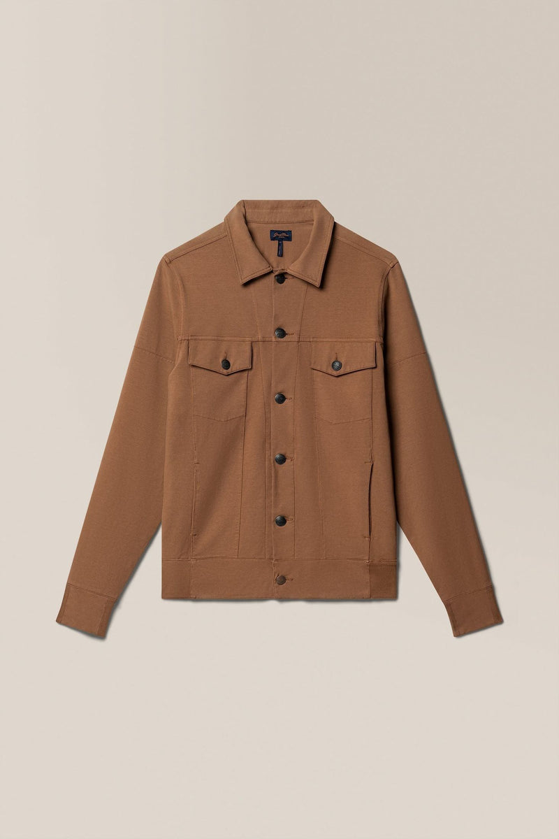 Good Man Brand Flex Pro Jersey Jean Jacket- Brown Olive