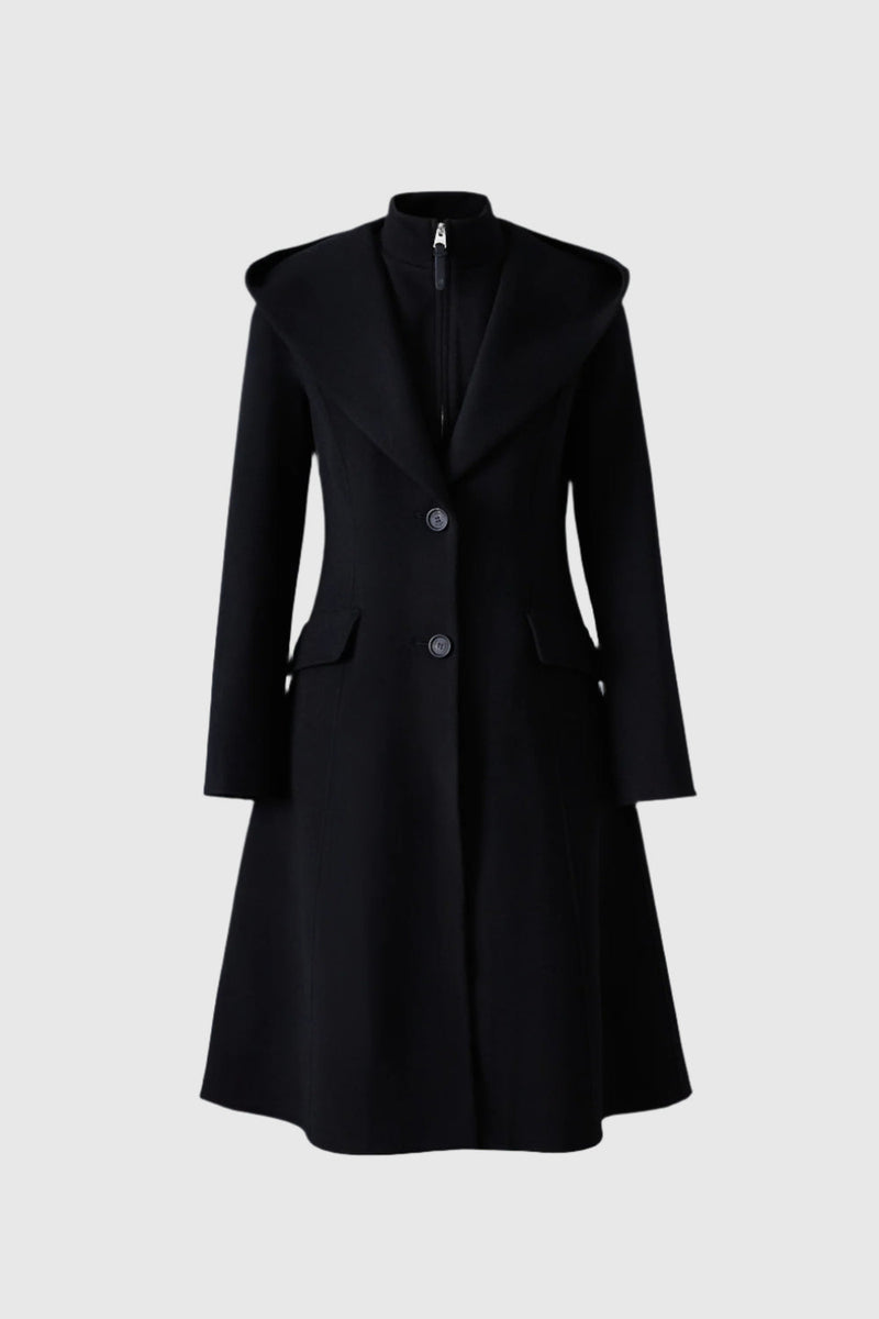 Mackage GLORIA Handmade Wool Blend Coat with Removable Bib