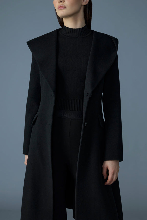 Mackage GLORIA Handmade Wool Blend Coat with Removable Bib