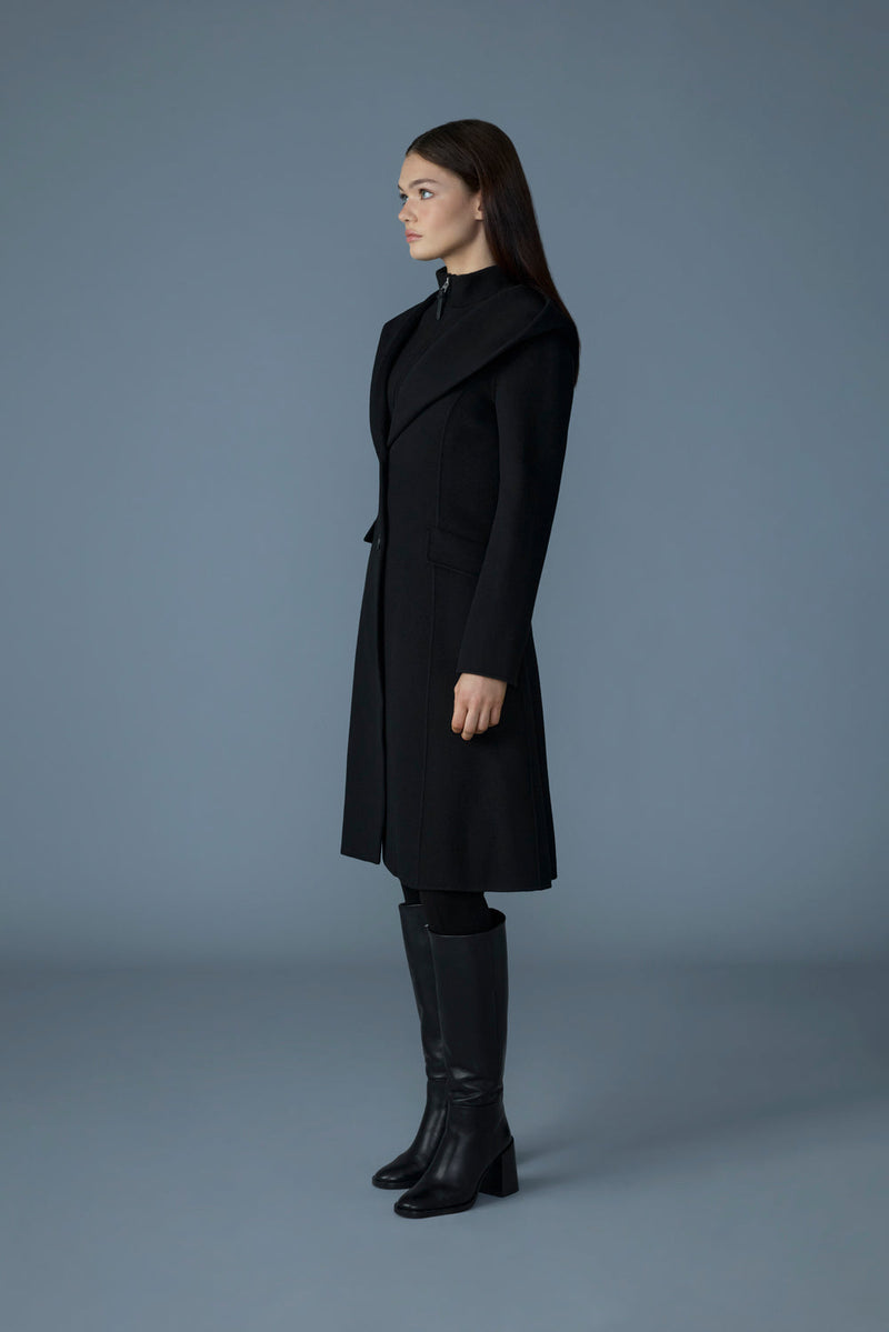 Mackage GLORIA Handmade Wool Blend Coat with Removable Bib