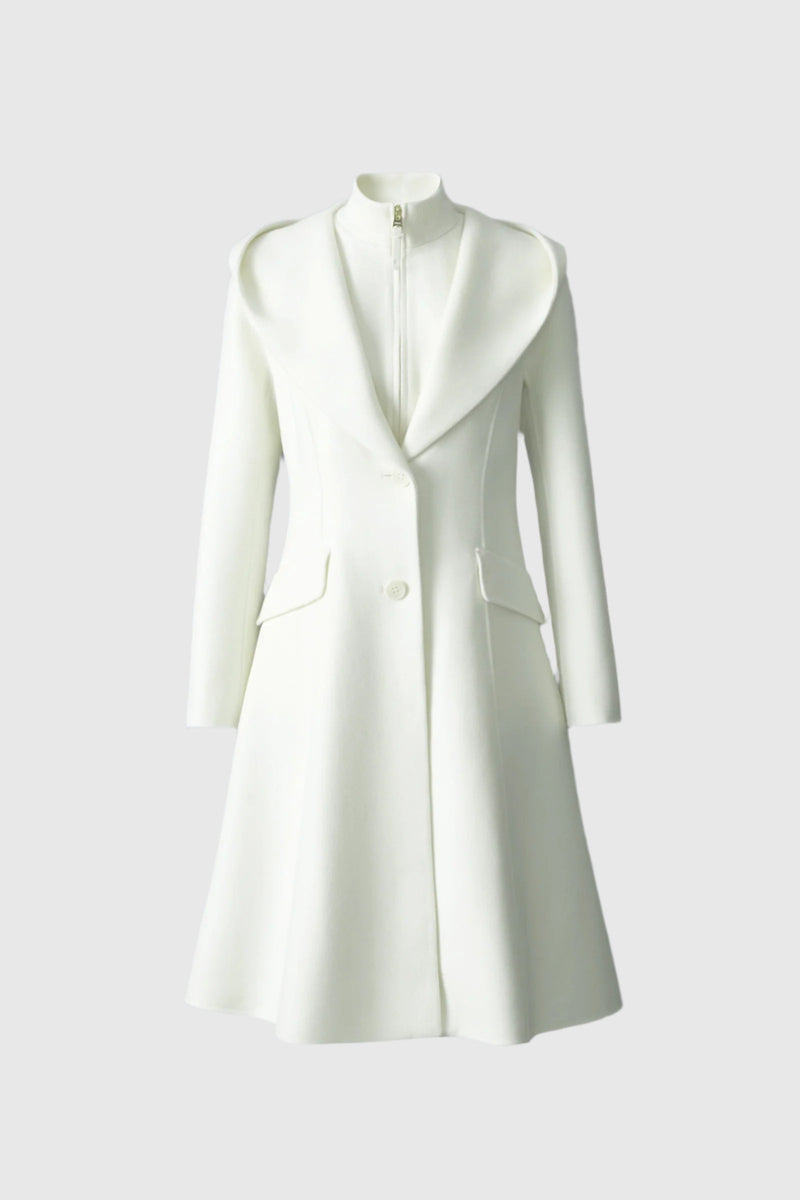 Mackage GLORIA Handmade Wool Blend Coat with Removable Bib