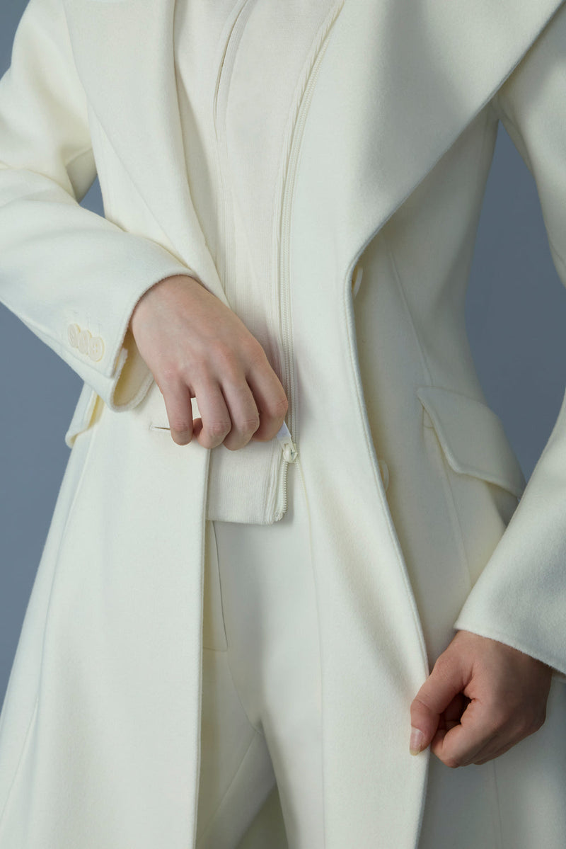 Mackage GLORIA Handmade Wool Blend Coat with Removable Bib