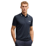 BOSS Green Contrast-logo Paul Pro Polo shirt in a slim fit