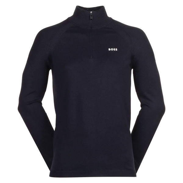 Boss Cotton Blend Sweater with Logo Detail