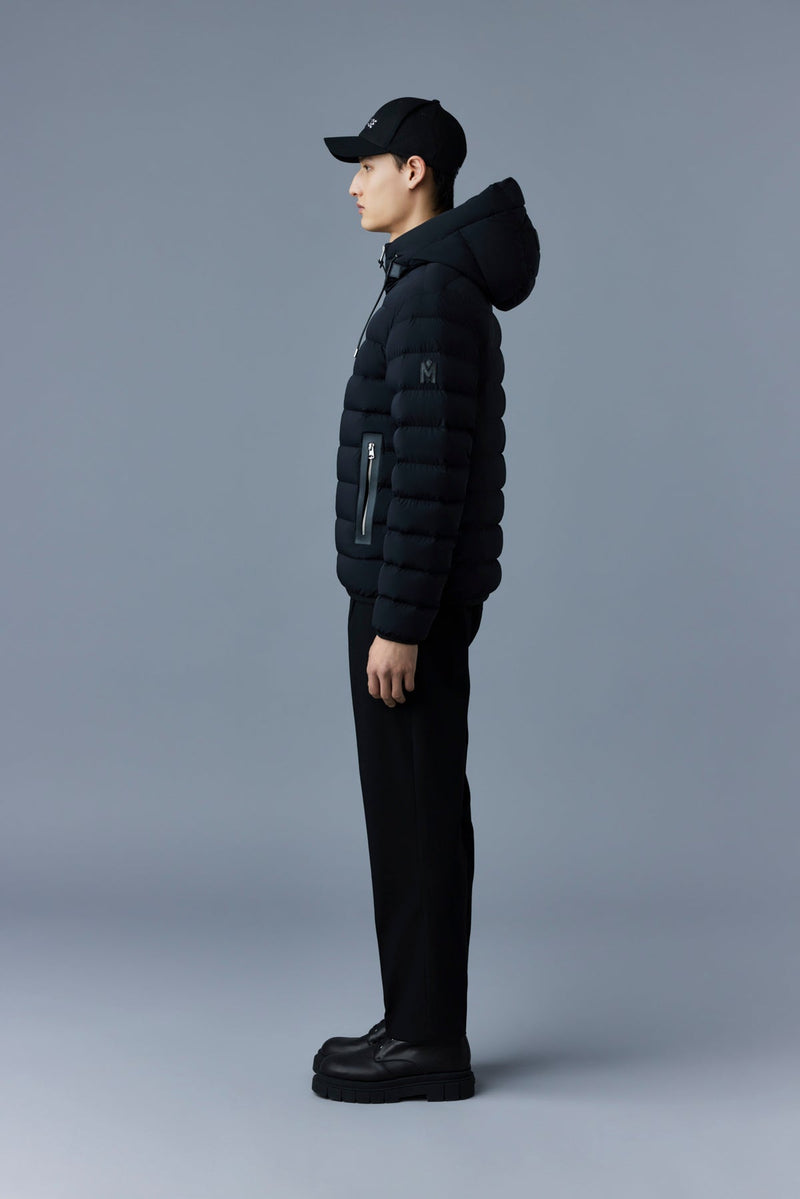 Mackage Jack Black Agile-360 Stretch Light Down Jacket with Hood