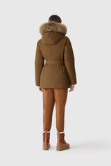 MACKAGE JENI-F 2-in-1 down parka with removable bib and natural fur