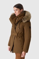 MACKAGE JENI-F 2-in-1 down parka with removable bib and natural fur