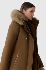 MACKAGE JENI-F 2-in-1 down parka with removable bib and natural fur