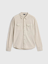 John Varvatos Knit Western Shirt in Vintage Wash Slub