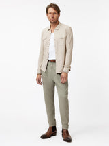 John Varvatos Knit Western Shirt in Vintage Wash Slub