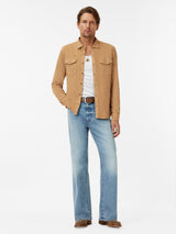 John Varvatos Knit Western Shirt in Vintage Wash Slub