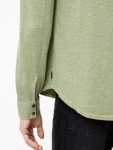 John Varvatos Knit Western Shirt in Vintage Wash Slub