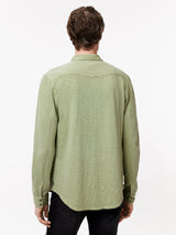 John Varvatos Knit Western Shirt in Vintage Wash Slub