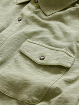 John Varvatos Knit Western Shirt in Vintage Wash Slub