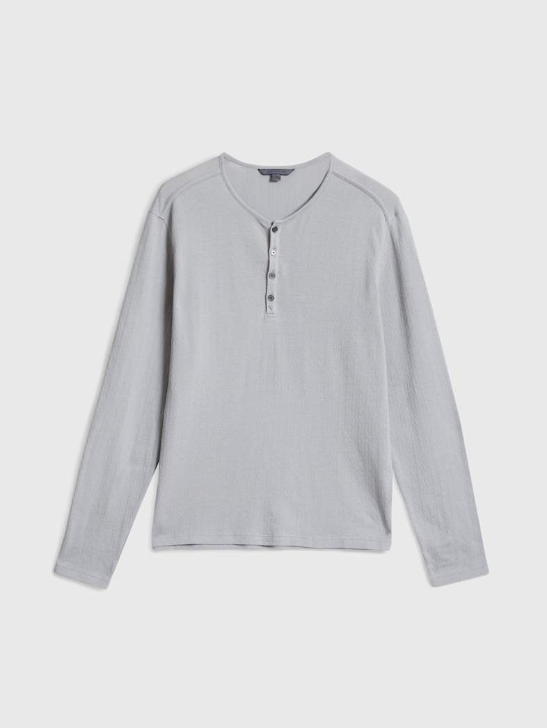 John Varvatos Walden Henley in Broken Stitch
