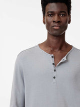 John Varvatos Walden Henley in Broken Stitch