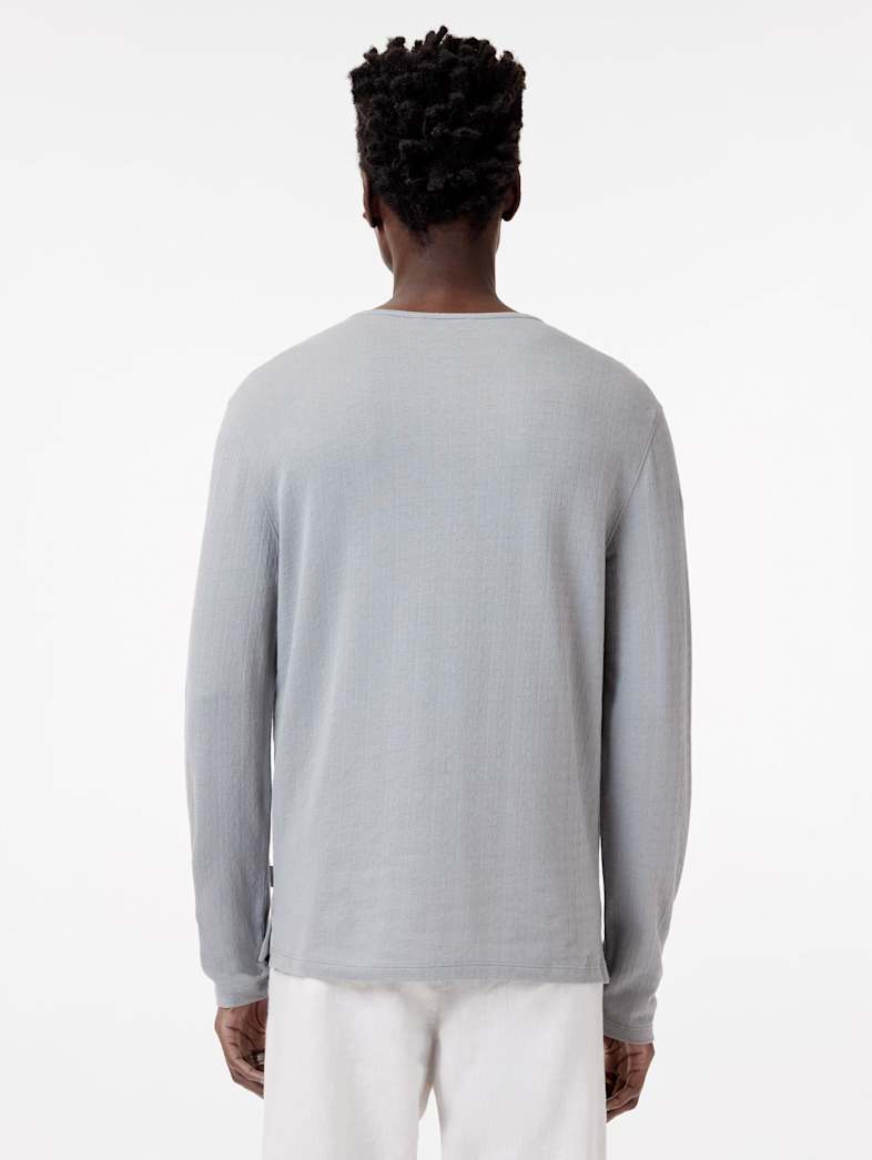 John Varvatos Walden Henley in Broken Stitch