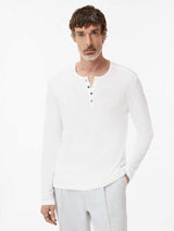 John Varvatos Walden Henley in Broken Stitch
