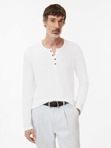 John Varvatos Walden Henley in Broken Stitch